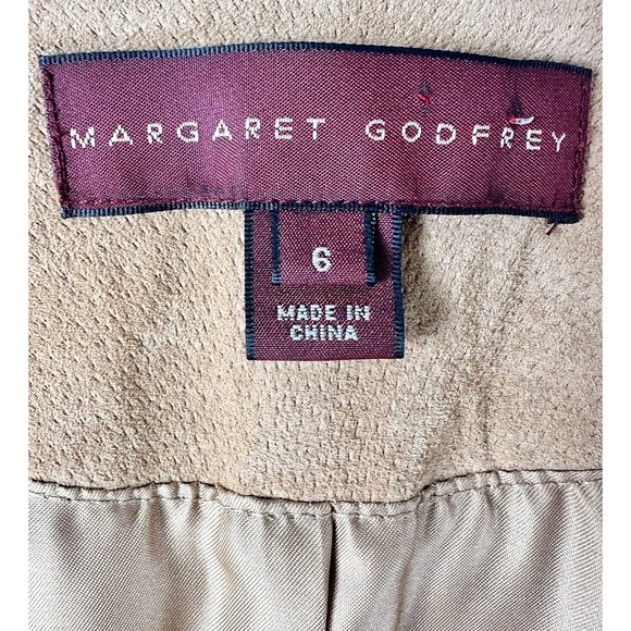 Margaret Godfrey Sz 6 Leather Jacket Lattice Texture Western Chic Lined Cropped - Picture 2 of 8